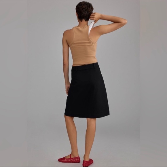 Anthropologie Pleated Front Slit Skirt size size 14 - Picture 2 of 5